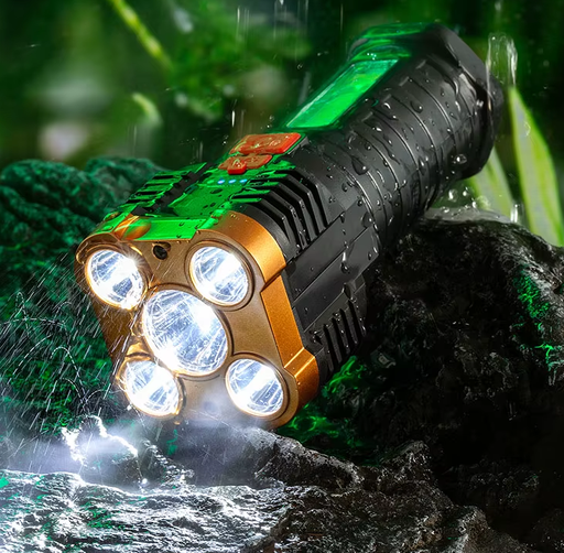 [6290132586723] Linterna 5 Led + Cob Recargable HY912