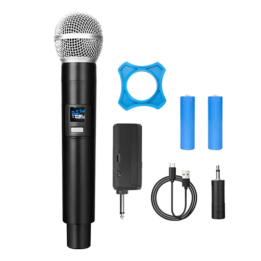 [6290132589823] Microfono Profesional Inalambrico UHF con Display GE5-1