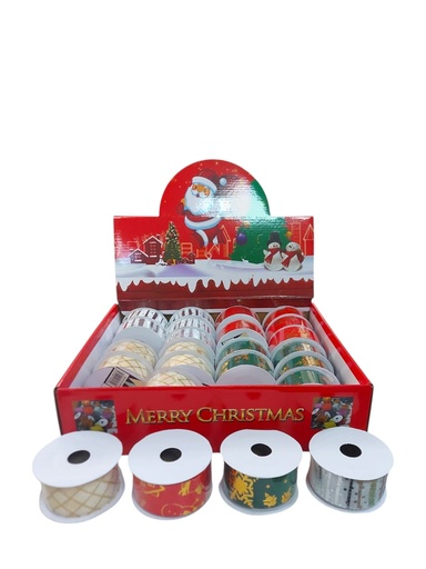 [426241] CINTA NAVIDEÑA 3.8CM CON CARRETEL (L185-25-25)