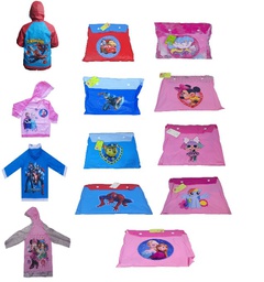 [502692] Piloto Impermeable Infantil Personajes talle M