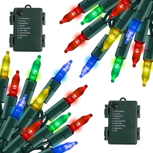 [6290132593929] Luces de Navidad Foco de Colores Extraible a pilas 5m