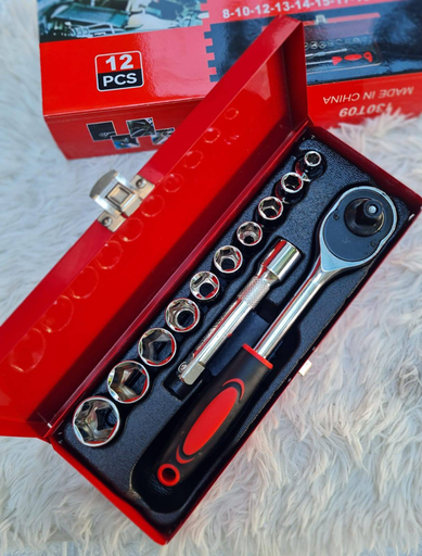 [130T09] Tubo Set Chico 12pcs Caja Metalica