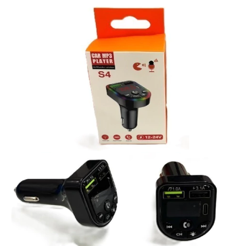 [505138] Transmisor FM BT Cargador 2 Usb A + PD 12/24v 3.1A S4