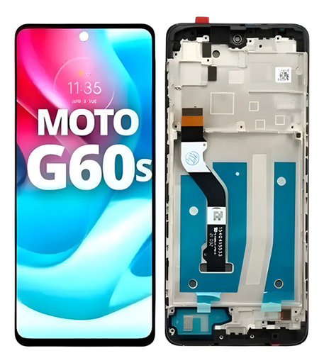 [505210] Modulo Motorola Moto G60s con marco negro (ORIG)