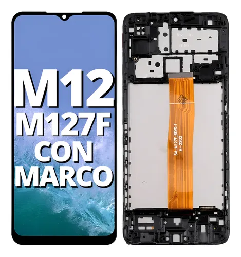 [505271] Modulo Samsung A12 / M12 con marco negro (ORIG Premium)