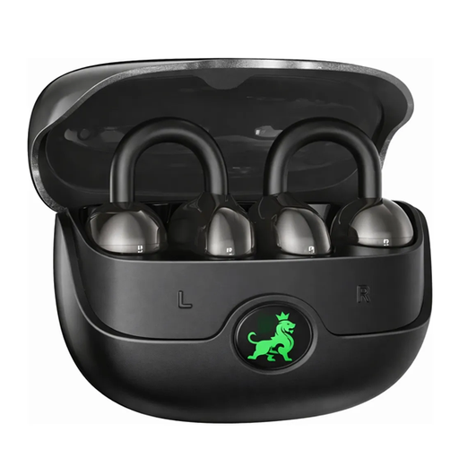 [7796350521205] Auricular Bluetooth 5.4 Doble con Base Cargadora de Conduccion Osea RW-Y330
