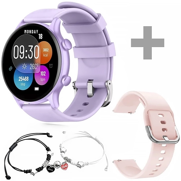 [6977362013426] Reloj Pulsera Smartwatch G-Tide R5 Lite 1,39" Lila con Accesorios