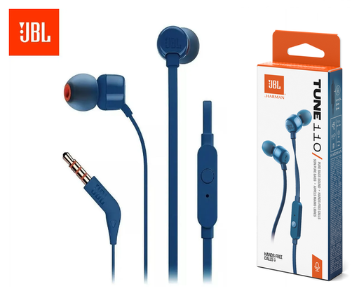[1200130022821] Auricular Intra manos libres JBL Tune 110 Azul (ORIGINAL)