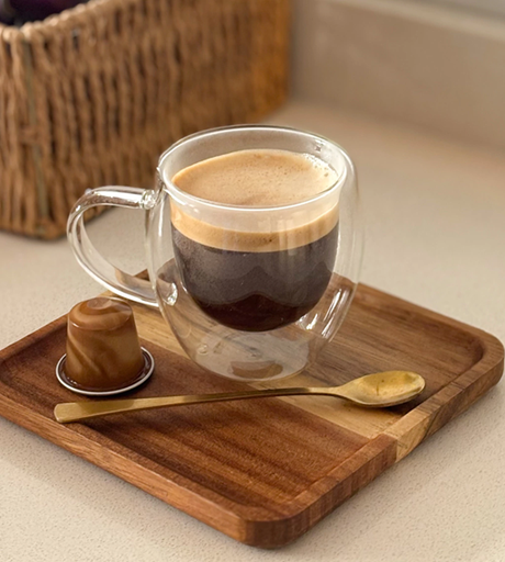 [7781512011304] Taza Doble Vidrio Transparente 150ml
