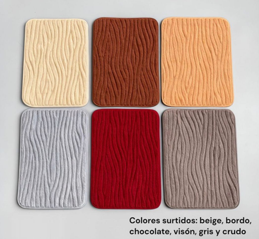 [7782601022010] Alfombra de Baño Felpudo Colores Surtidos (38x58cm) TH-220-1