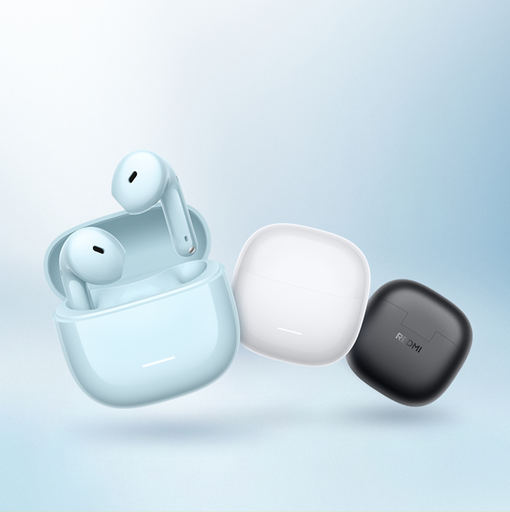 [6932554464196] Auricular Bluetooth 5.4 Doble Xiaomi Redmi Buds 8 Active con Base Cargadora Celeste (ORIGINAL)