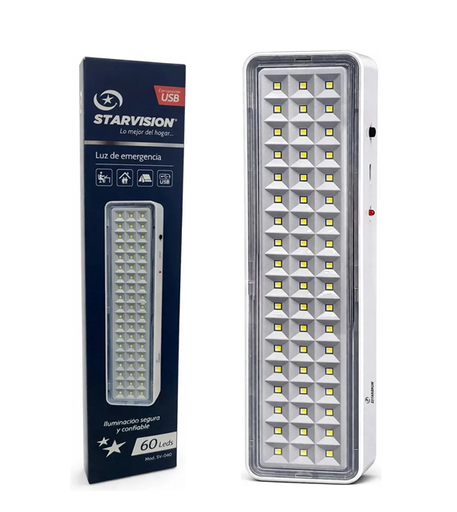 [8989198600604] Luz de Emergencia 60 Led Usb SV-060