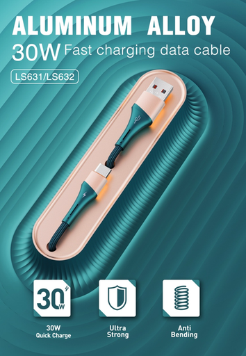 [7799135019676] Cable de Datos Carga Rapida Lightning 30W LDNIO LS631
