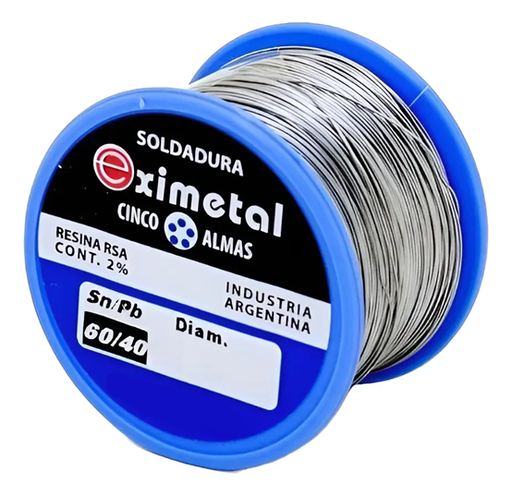 [505565] Estaño para Soldar 60% Eximetal Carretel 0,7mm x 100g