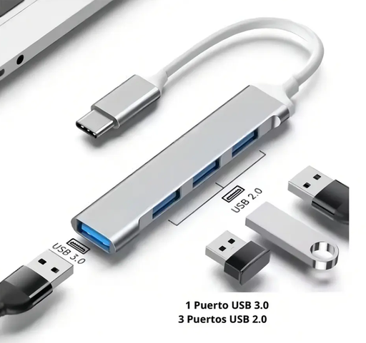 [7891768881207] Hub 3 puertos Usb 2.0 + 1 Usb 3.0