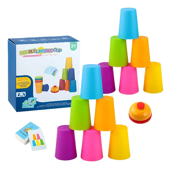 [7179441226362] Juego de Vasos Apilables con Tarjetas y Temporizador