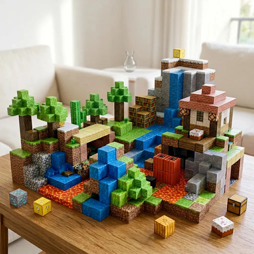 [6920251011003] Juego de Bloques Magneticos Minecraft 100pcs