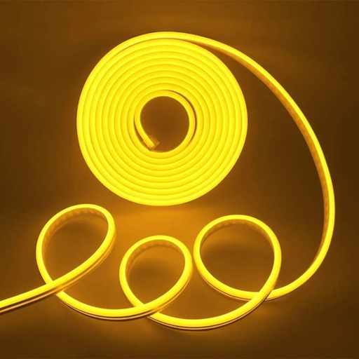 [505600] Kit Tira Led Neon Flexible con Fuente 5A 12v 5m Amarilla