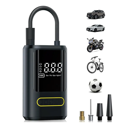 [CZK-EB13A] Mini Compresor de Aire Recargable 50W con Linterna y Boquillas