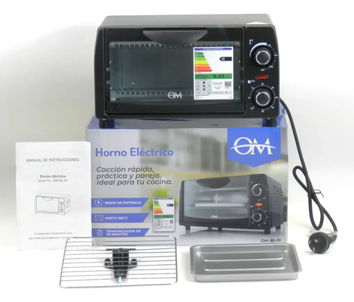 [0727373365191] Horno Electrico 1050w con Temporizador 30 minutos