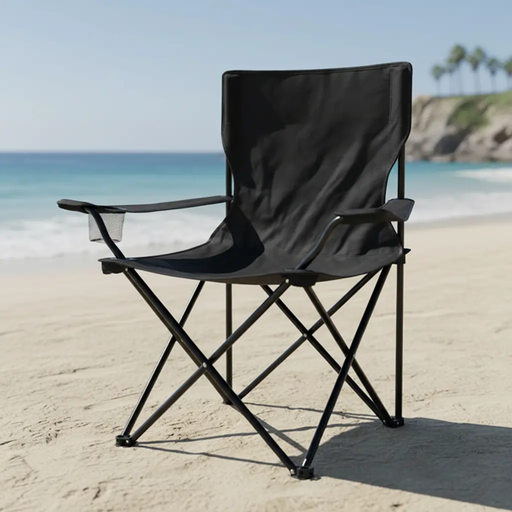 [505652] Silla Plegable Camping con Apoya Brazos