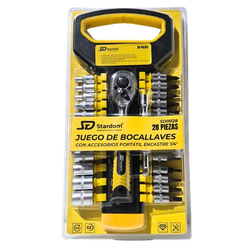 [0727373381719] Set de Tubo con Llave Crique y Extension 28pcs SD0028