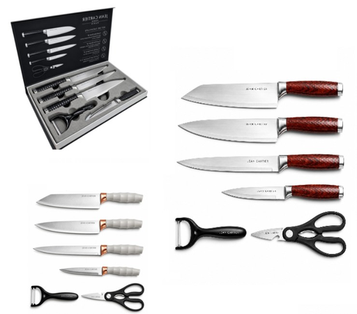 [JC-C01GRI 512453] Set de Cuchillos Cocina Acero Inoxidable 6pcs JC-C01