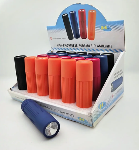 [HA63152 7373] Mini Linterna Led Plastica Colores HA63152