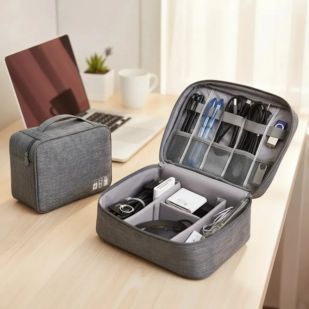 [SAA317B] Estuche Organizador de Cables para Viaje (24,5x18,5x10cm) EBG0043