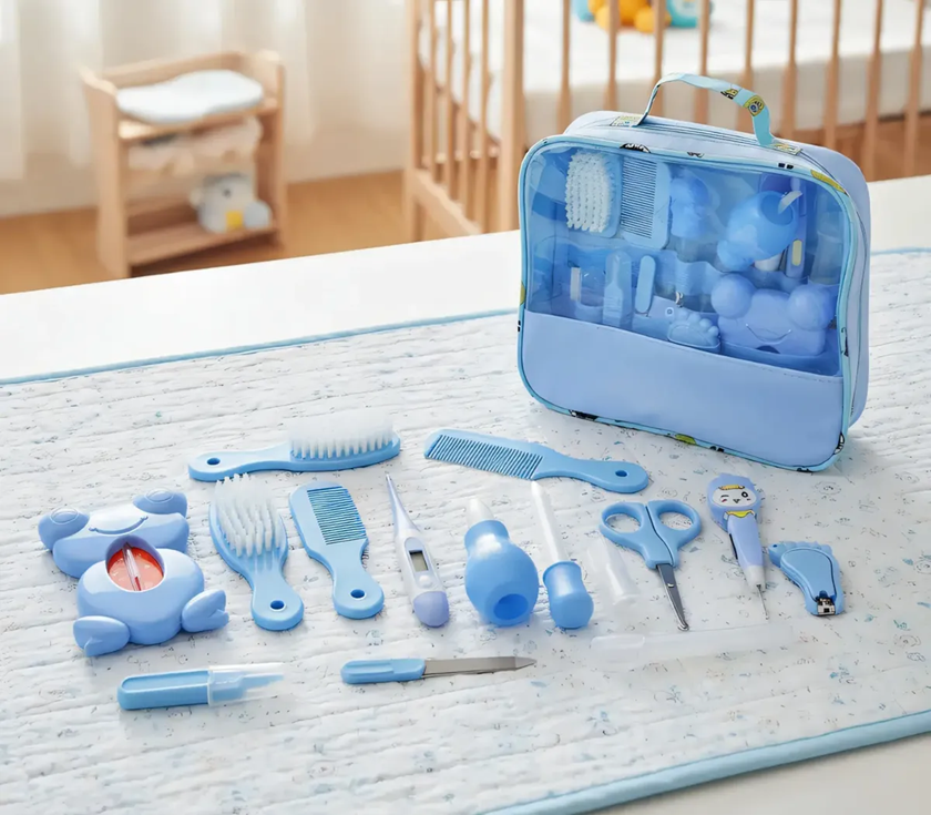[7179441237320] Set de Higiene Accesorios para Bebes Ranita 13PCS