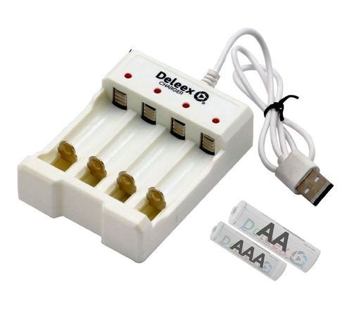 [DX-0604U] Cargador de pilas USB AA / AAA DX-060