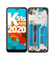 [502850] Modulo LG K51s negro con marco (ORIG Gold Edition)