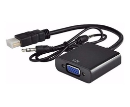 [502866 RC1611 ADP-6723 CAB-45003] Adaptador Conversor HDMI a VGA con Cable Auxiliar