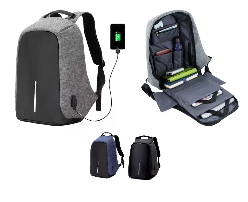 [503040] Mochila Reforzada Antirrobo con Usb Impermeable