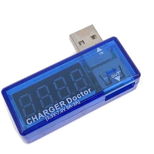 [503208] Multitester Digital Medidor de Voltaje y Amperes Usb 90°