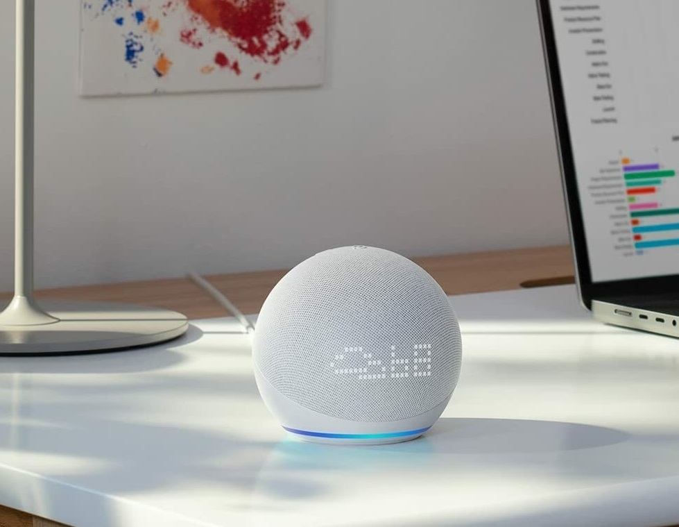 [840080531083] Parlante Bluetooth Inteligente Amazon Echo Dot 4 Alexa 5ta gen Blanco