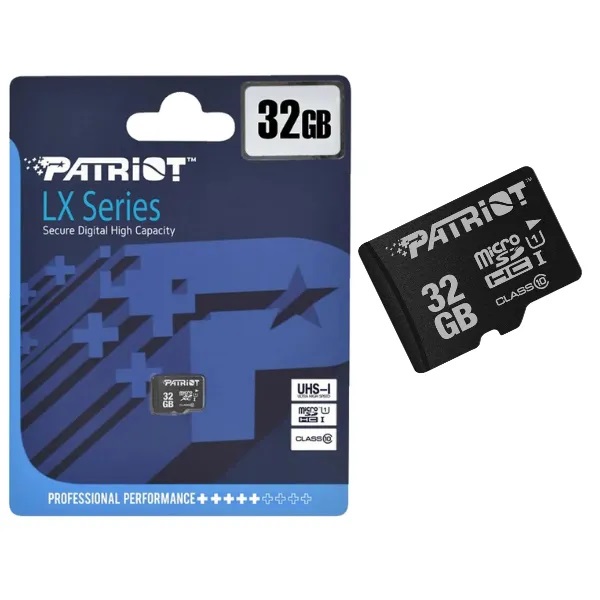 [0814914027974] Micro SD 32gb Patriot clase 10 LX Series