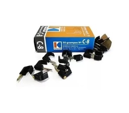 [KL06012 7793863060122] Grampa Sujeta Cable Coaxil C-8 (x 50u)