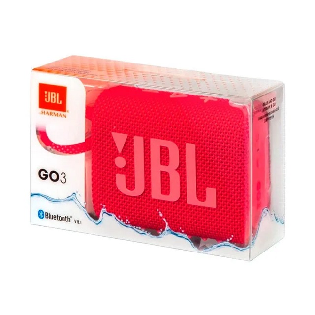 [6925281975639] Parlante Portatil Bluetooth JBL GO3 Rojo (ORGINAL)