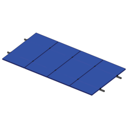 [Est-Copl-3p-hasta1050] KIT estructura COPLANAR para 3 paneles, Ancho de panel hasta 1050mm