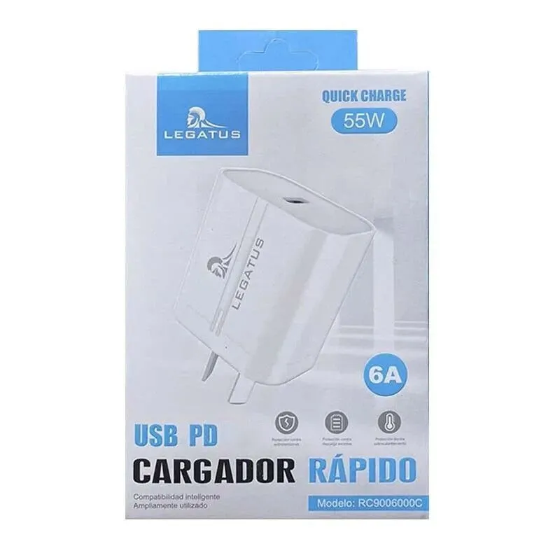 [7796350515358] Cargador Cabezal Legatus PD 55W blanco