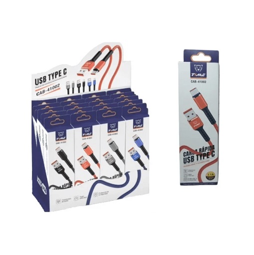 [0723540563674] Cable de Datos Carga Rapida 3.1A Tipo C Time Mallado
