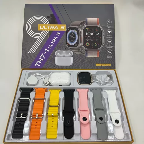 [504266] Kit Auricular Bluetooth + Reloj Inteligente Smartwatch 7 en 1 TH7-1 Ultra 3