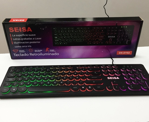 [6290132562031] Teclado Usb Slim Gamer Retroiluminado Seisa DN-DY02