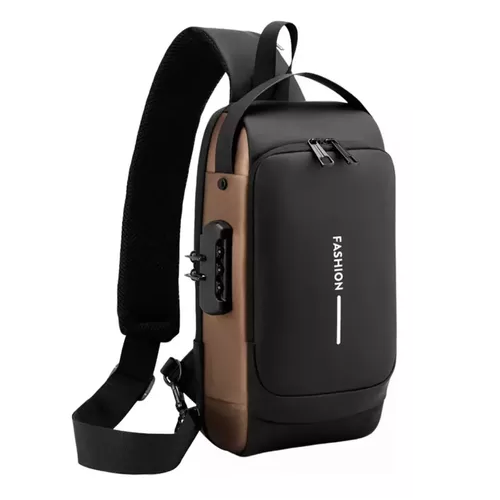 [P-260KA] Mochila Bandolera Antirrobo con Usb Impermeable