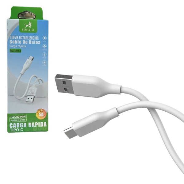 [7796350516652] Cable de Datos Carga Rapida 5A Tipo C RC-5013