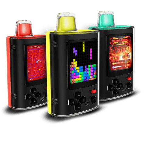 [6974331906451] Vaper Descartable con Consola de Juegos (3 juegos) V-Play Frutos Rojos