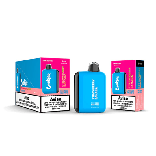 [0695682285304] Vaper Vapeador Electronico Cookies 15000 Puff (Frutilla/Banana)