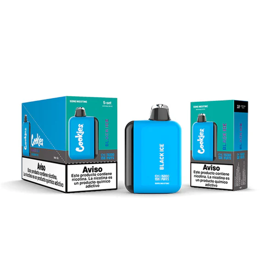 [0695682285229] Vaper Vapeador Electronico Cookies 15000 Puff (Hielo Negro)