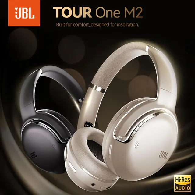 [504725] Auricular Vincha Bluetooth JBL Tour One M2 (Replica) Dorado